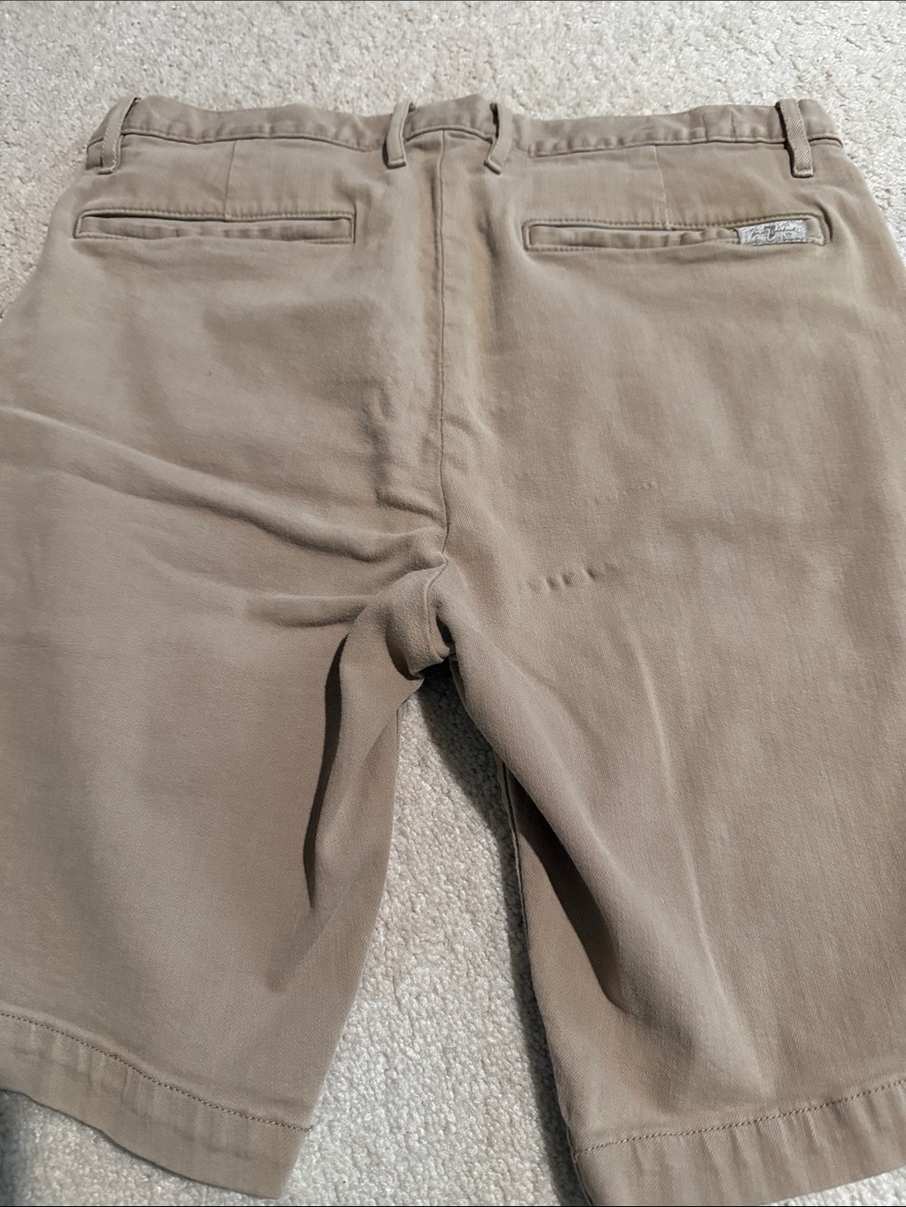 7 For All Mankind Tan Flat Front Chino Shorts - Picture 7 of 8